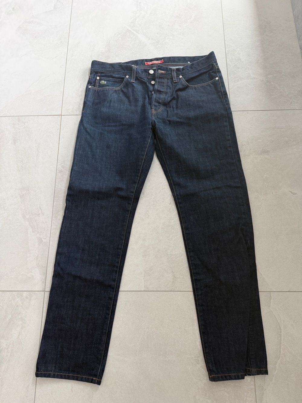 Lacoste Men's Slim Straight Dark Indigo Jeans